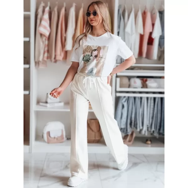  Hölgyek nadrágja DSTREET DRESSANIK UY2703 FEHÉR 