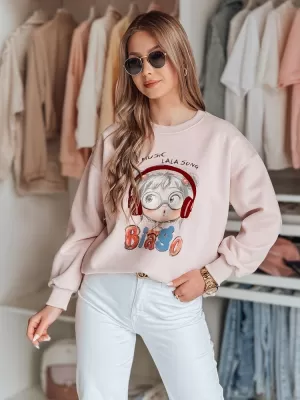 Női pulóver DSTREET LALA VIBE BY1505 RÓZSASZÍN