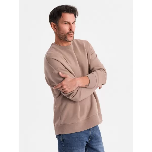  Férfi pulóver OMBRE OU-SNBC-0104 BARNA 