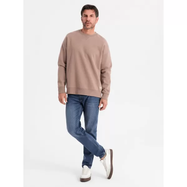  Férfi pulóver OMBRE OU-SNBC-0104 BARNA 