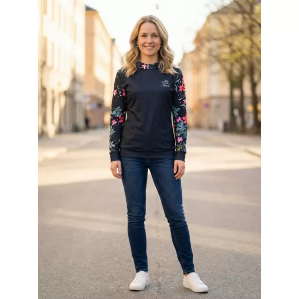  Női funkcionális pulóver prémium ALTISPORT VOJ/ALW063MI01 FEKETE -ZÖLD 