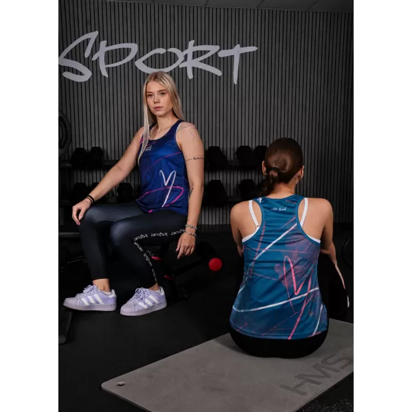  A nők funkcionális tankja a prémium teteje ALTISPORT VOJ/ALW082TIL01 SÖTÉTKÉK 