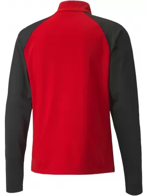 Férfi pulóver PUMA TEAMLIGA 1/4 ZIP TOP 657236_01 PUMA PIROS/PUMA FEKETE
