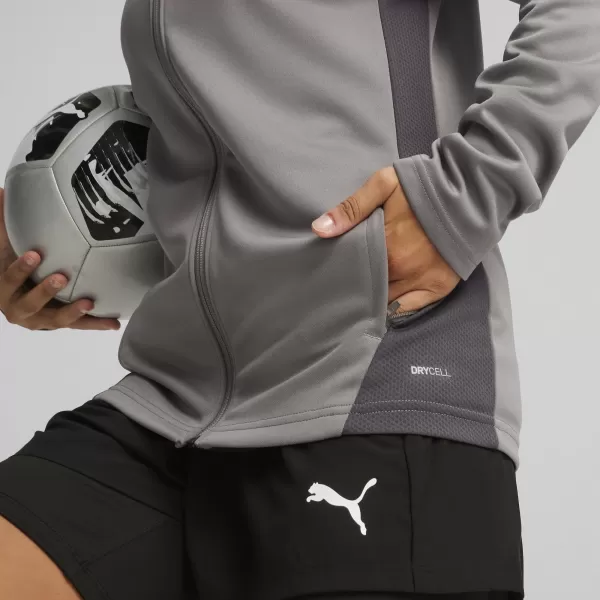 Női kabát PUMA TEAMGOAL TRAINING JACKET WMN 658635_13 ÖNTÖTTVAS/FEHÉR/ÁRNYÉKSZÜRKE 