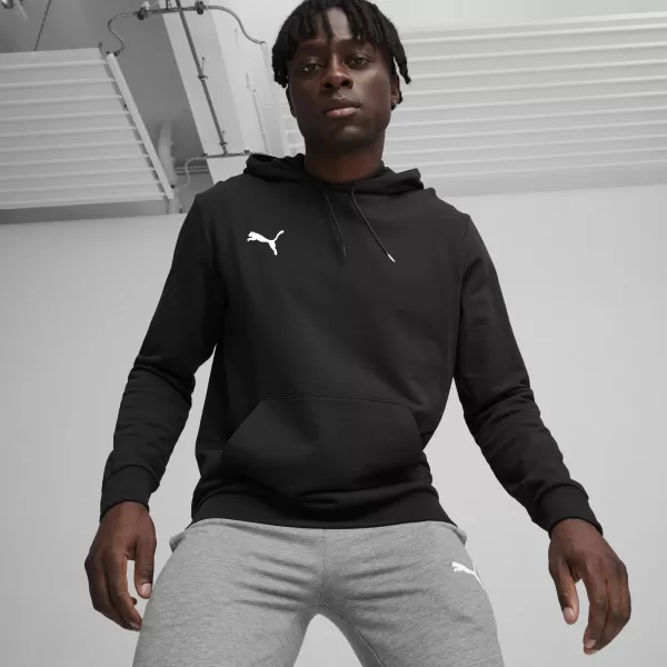  Férfi pulóver PUMA TEAMGOAL CASUALS HOODY 658618_03 PUMA FEKETE/PUMA FEHÉR 