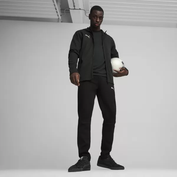  Férfi pulóver PUMA TEAMFINAL CASUALS HOODED JKT 658528_03 PUMA FEKETE/PUMA EZÜST 