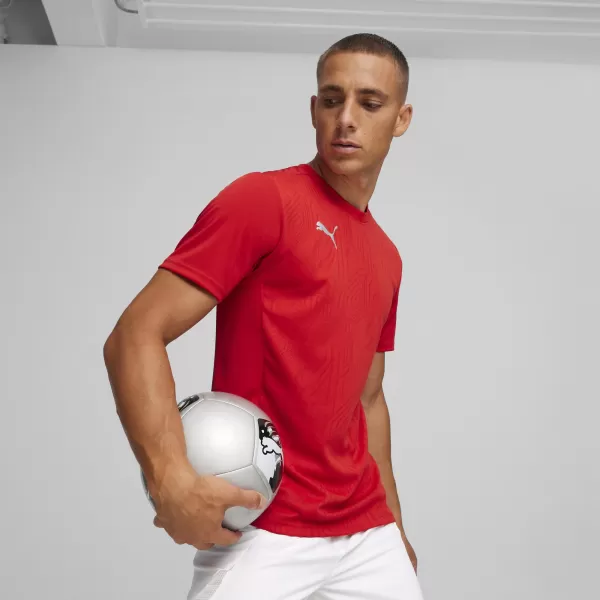  Férfi funkcionális ing PUMA TEAMFINAL TRAINING JERSEY 658557_01 PUMA PIROS/PUMA EZÜST 