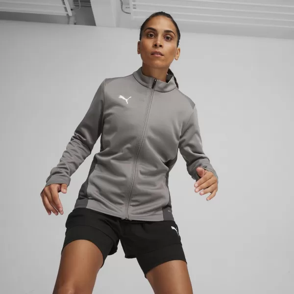  Női kabát PUMA TEAMGOAL TRAINING JACKET WMN 658635_13 ÖNTÖTTVAS/FEHÉR/ÁRNYÉKSZÜRKE 