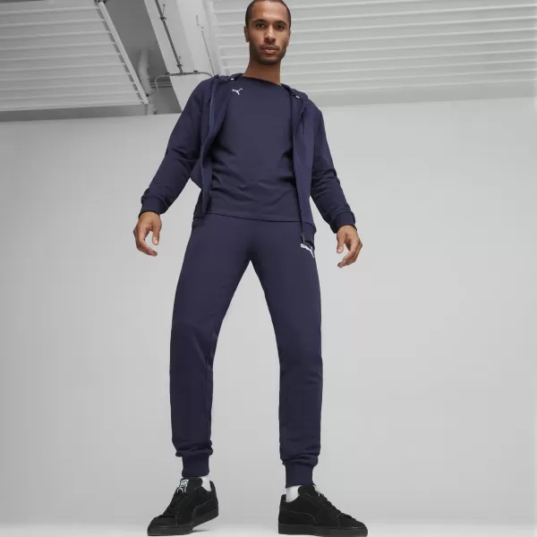  Férfi pulóver PUMA TEAMGOAL CASUALS HOODED JACK 658595_06 PUMA NAVY/PUMA WHITE 