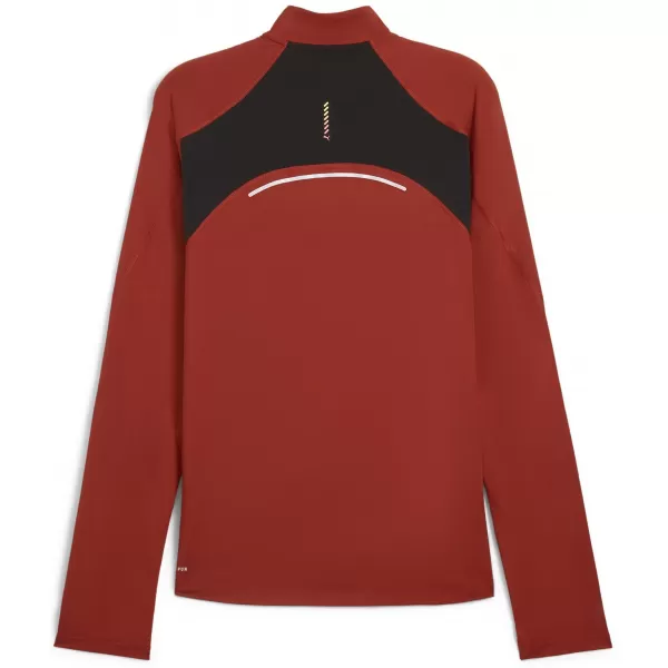  Férfi póló PUMA RUN CLOUDSPUN 1/4 ZIP 525781_63 MARSVÖRÖS 