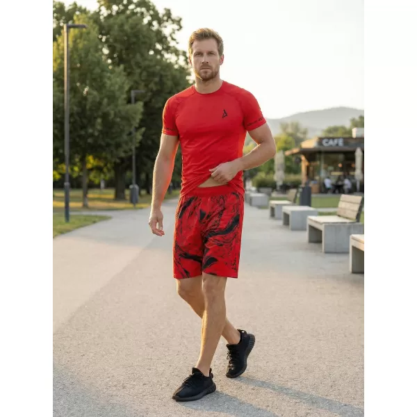  Férfi funkcionális rövidnadrág prémium ALTISPORT VOJ/ALM071KRA01 PIROS 