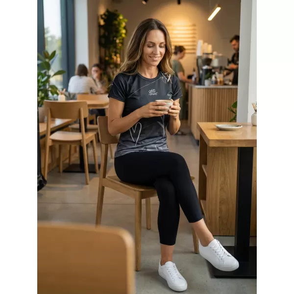  Női funkcionális T -piró prémium ALTISPORT VOJ/ALW083TR01 FEKETE -FEHÉR 