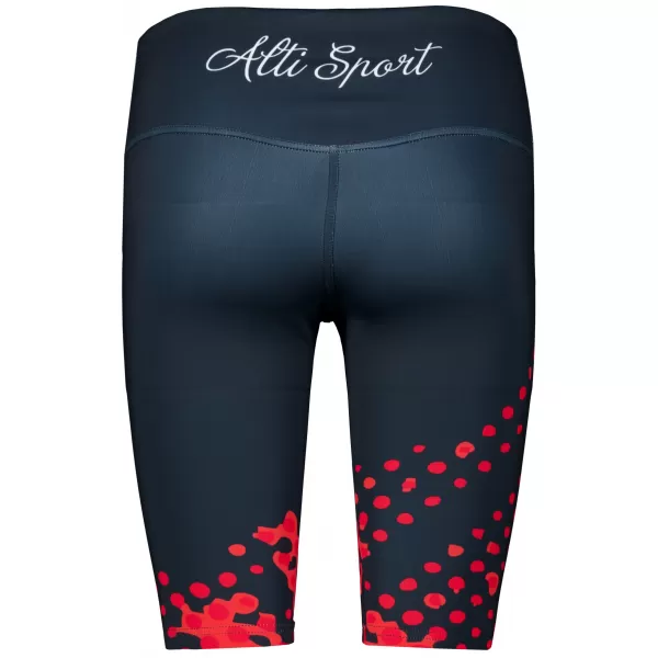  Női nadrág a térd prémium felett ALTISPORT VOJ/ALW109LEG02 VÖRÖS-FEKETE 