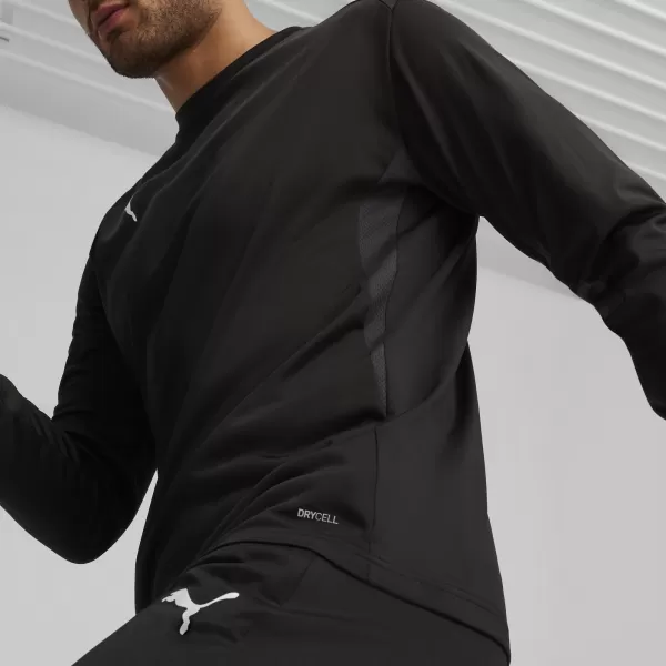  Férfi pulóver PUMA TEAMGOAL TRAINING SWEAT 658649_03 PUMA FEKETE/FEHÉR/SÖTÉTSZÜRKE 