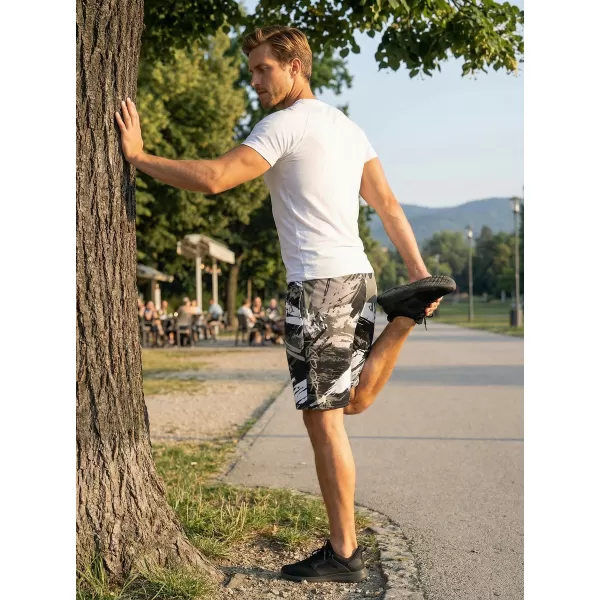  Férfi funkcionális rövidnadrág prémium ALTISPORT VOJ/ALM014KRA01 FEKETE -GRAY 
