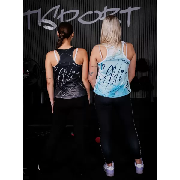  A nők funkcionális tankja a prémium teteje ALTISPORT VOJ/ALW083TIL01 FEHÉR -BLUE 