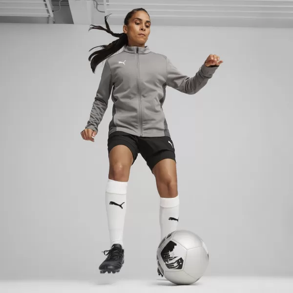  Női kabát PUMA TEAMGOAL TRAINING JACKET WMN 658635_13 ÖNTÖTTVAS/FEHÉR/ÁRNYÉKSZÜRKE 