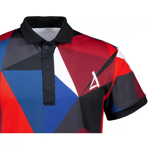  Férfi funkcionális T -piró prémium gallérral ALTISPORT VOJ/ALM007TR05 TENGERÉSZETI KÉK/PIROS 