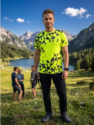 Férfi funkcionális T -piró prémium ALTISPORT VOJ/ALM108TR01 NEON