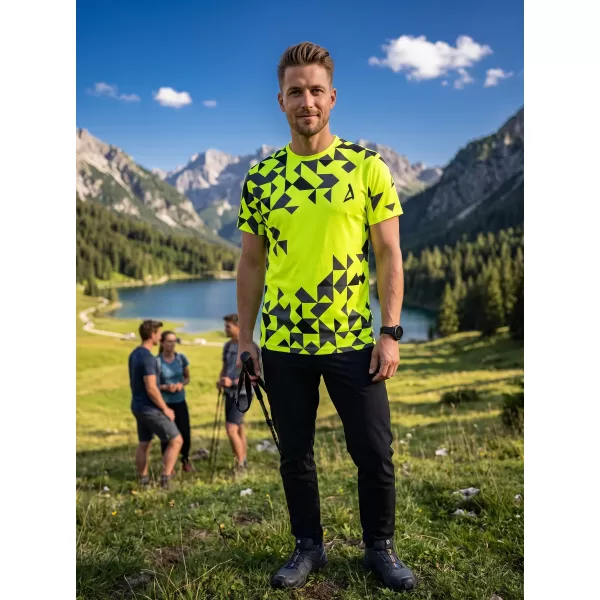  Férfi funkcionális T -piró prémium ALTISPORT VOJ/ALM108TR01 NEON 