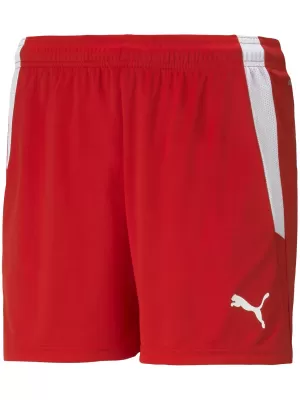 Hölgyek rövidnadrágja PUMA TEAMLIGA SHORTS W 704936_01 PUMA PIROS/PUMA FEHÉR