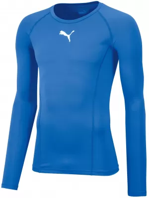 Férfi funkcionális ing PUMA LIGA BASELAYER TEE LS 655920_02 ELEKTROMOS KÉK LIMONÁDÉ