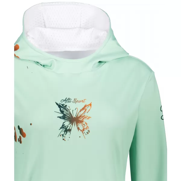  Női funkcionális pulóver prémium ALTISPORT VOJ/ALW077MI01 ZÖLD -ORANGE 