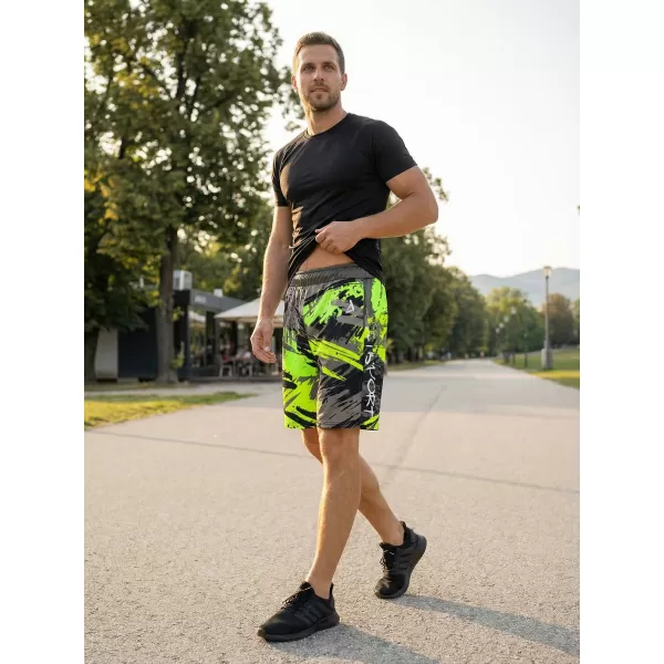  Férfi funkcionális rövidnadrág prémium ALTISPORT VOJ/ALM014KRA01 FEKETE -ZÖLD 