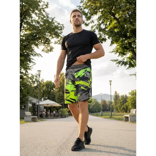  Férfi funkcionális rövidnadrág prémium ALTISPORT VOJ/ALM014KRA01 FEKETE -ZÖLD 