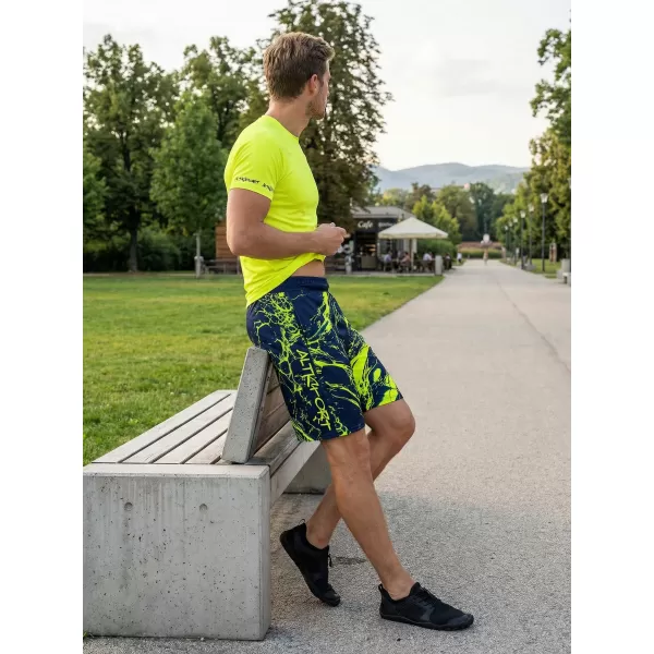  Férfi funkcionális rövidnadrág prémium ALTISPORT VOJ/ALM071KRA01 HADITENGERÉSZET/SÁRGA 