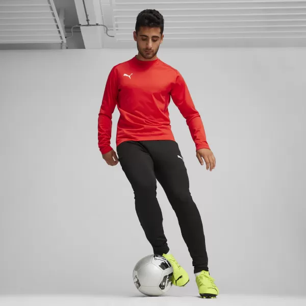  Férfi pulóver PUMA TEAMGOAL TRAINING SWEAT 658649_01 PUMA PIROS/PUMA FEHÉR/GYORS PIROS 