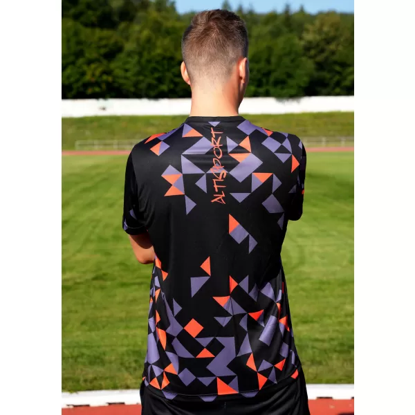 Férfi funkcionális T -piró prémium ALTISPORT VOJ/ALM108TR01 FEKETE -ORANGE 