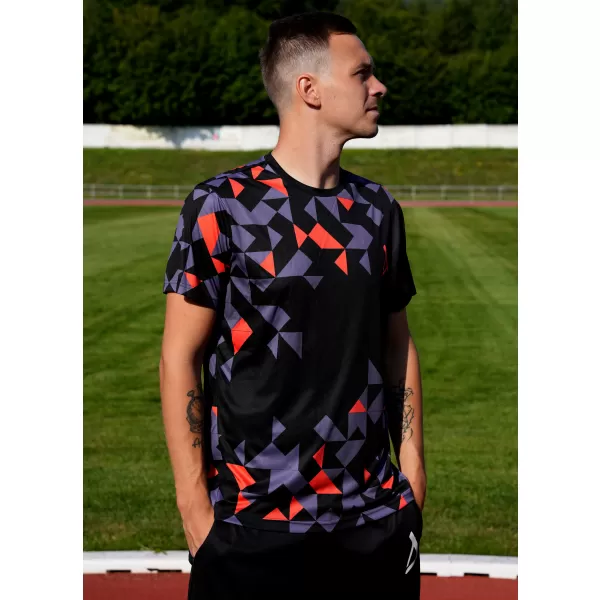  Férfi funkcionális T -piró prémium ALTISPORT VOJ/ALM108TR01 FEKETE -ORANGE 
