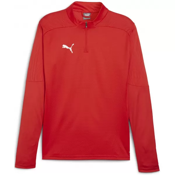  Férfi póló PUMA TEAMFINAL TRAINING 1/4 ZIP T 658551_01 PUMA PIROS/PUMA EZÜST 