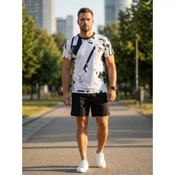  Férfi funkcionális T -piró prémium ALTISPORT VOJ/ALM079TR01 FEHÉR -ÉS -FEKETE 