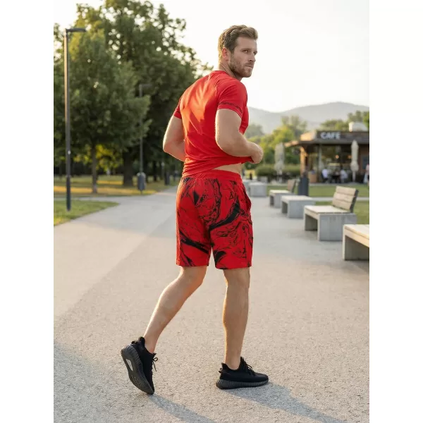  Férfi funkcionális rövidnadrág prémium ALTISPORT VOJ/ALM071KRA01 PIROS 