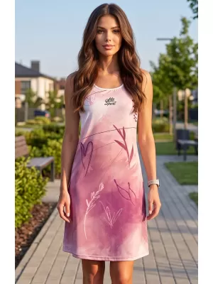 Női funkcionális ruha prémium ALTISPORT VOJ/ALW083SAT01 FEHÉR -PINK