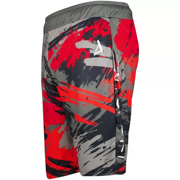  Férfi funkcionális rövidnadrág prémium ALTISPORT VOJ/ALM014KRA01 FEKETE -RED 