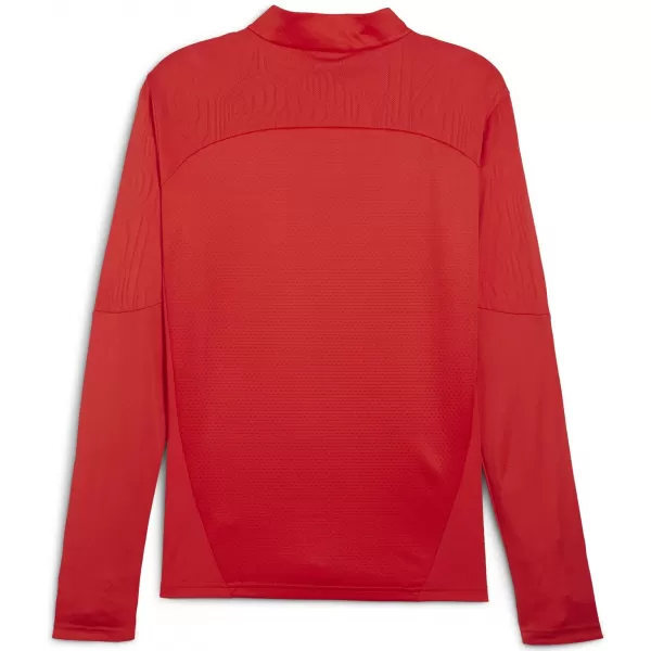  Férfi póló PUMA TEAMFINAL TRAINING 1/4 ZIP T 658551_01 PUMA PIROS/PUMA EZÜST 