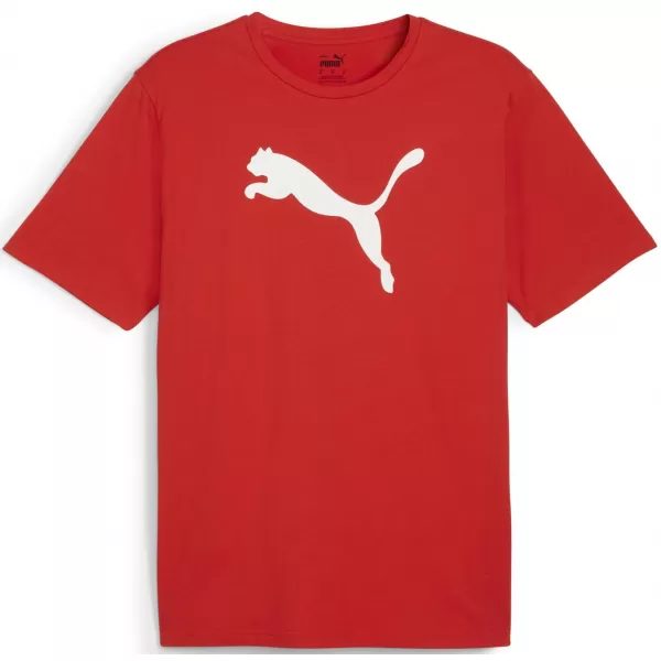  Férfi póló PUMA TEAMRISE LOGO JERSEY COTTON 658705_01 PUMA PIROS/PUMA FEHÉR 