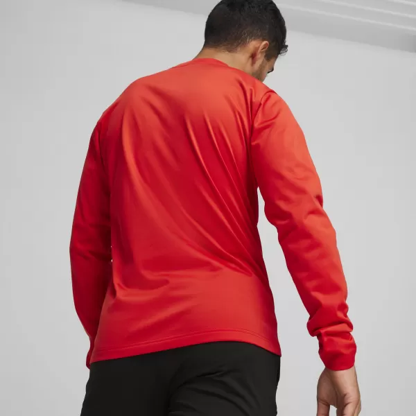  Férfi pulóver PUMA TEAMGOAL TRAINING SWEAT 658649_01 PUMA PIROS/PUMA FEHÉR/GYORS PIROS 
