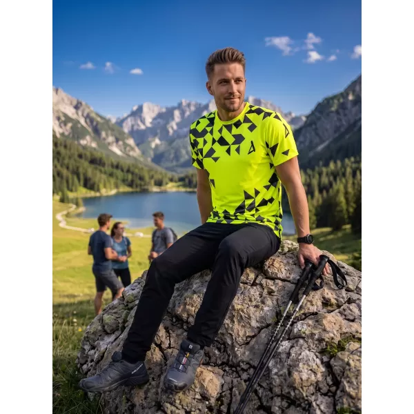  Férfi funkcionális T -piró prémium ALTISPORT VOJ/ALM108TR01 NEON 