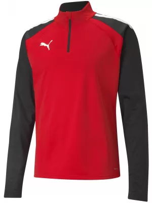 Férfi pulóver PUMA TEAMLIGA 1/4 ZIP TOP 657236_01 PUMA PIROS/PUMA FEKETE