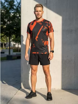 Férfi funkcionális T -piró prémium ALTISPORT VOJ/ALM079TR01 FEKETE -RED