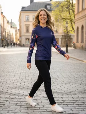 Női funkcionális pulóver prémium ALTISPORT VOJ/ALW063MI01 SÖTÉT LILA