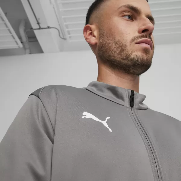  Kabát PUMA TEAMGOAL TRAINING JACKET 658633_13 ÖNTÖTTVAS/FEHÉR/ÁRNYÉKSZÜRKE 