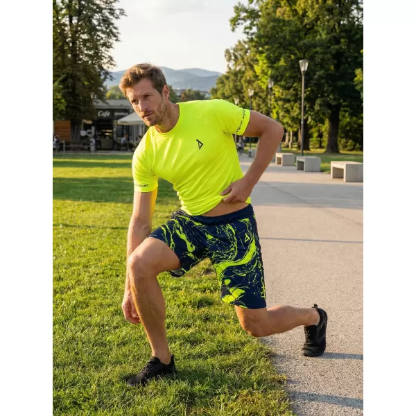  Férfi funkcionális rövidnadrág prémium ALTISPORT VOJ/ALM071KRA01 HADITENGERÉSZET/SÁRGA 