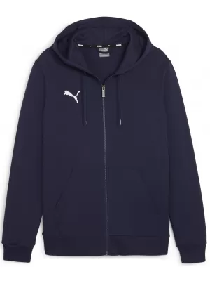 Férfi pulóver PUMA TEAMGOAL CASUALS HOODED JACK 658595_06 PUMA NAVY/PUMA WHITE