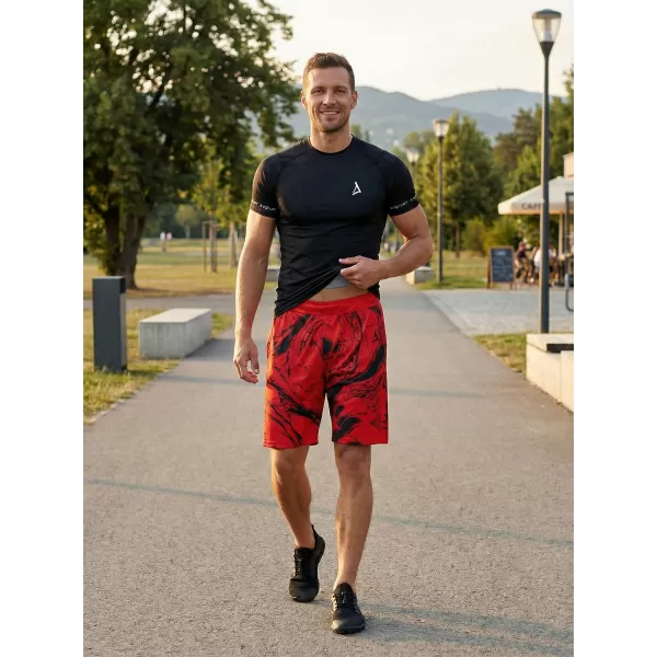  Férfi funkcionális rövidnadrág prémium ALTISPORT VOJ/ALM071KRA01 PIROS 