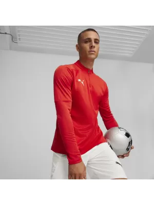 Férfi póló PUMA TEAMFINAL TRAINING 1/4 ZIP T 658551_01 PUMA PIROS/PUMA EZÜST